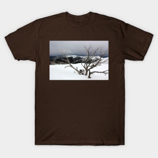 A snowstorm on a mountainside in Australia T-Shirt